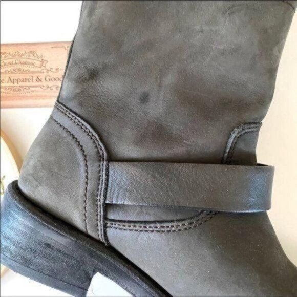 Allsaints Classic Leather Motorcycle Biker Boots EU 37/US 6 Gray Moto - Picture 7 of 16